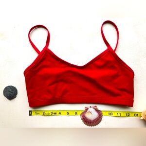 Capezio medium athletic top (or sporty bikini top) - red and lined